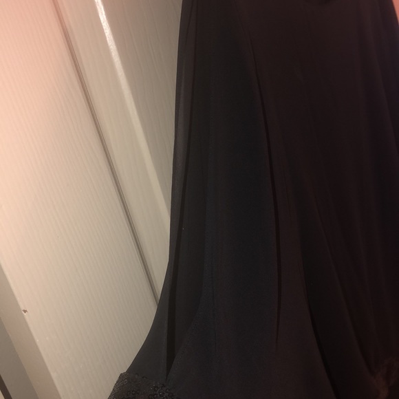 Black Jersey tank dress with sheer and sequin over - Picture 3 of 11